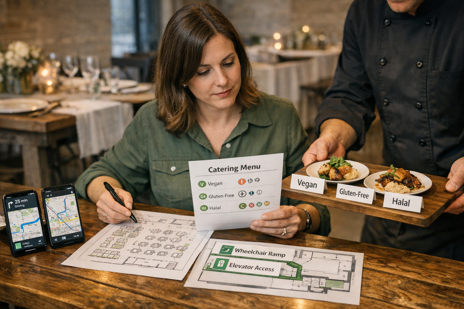 Locatie en catering voor personeelsfeest