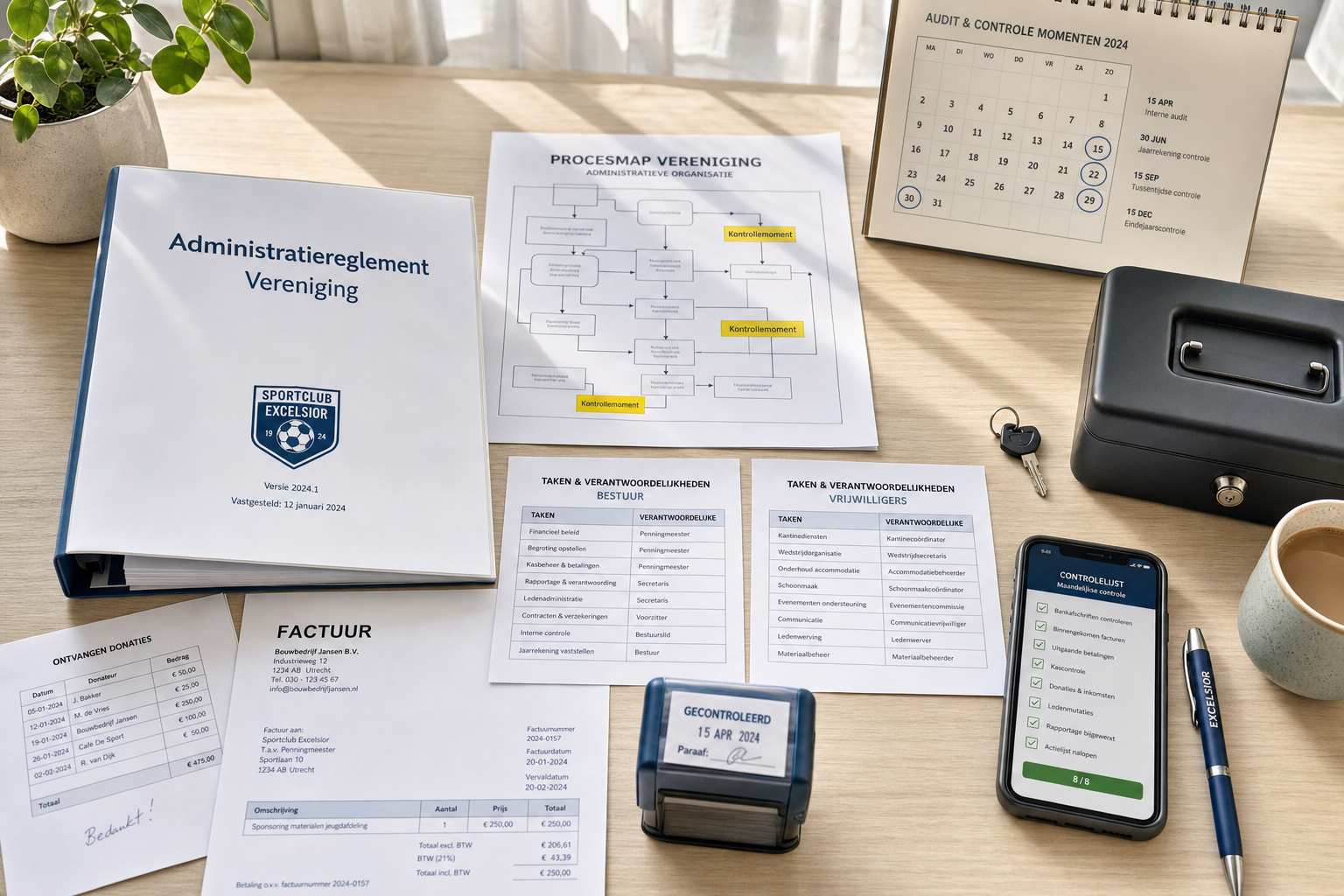 Werkproces administratie vereniging